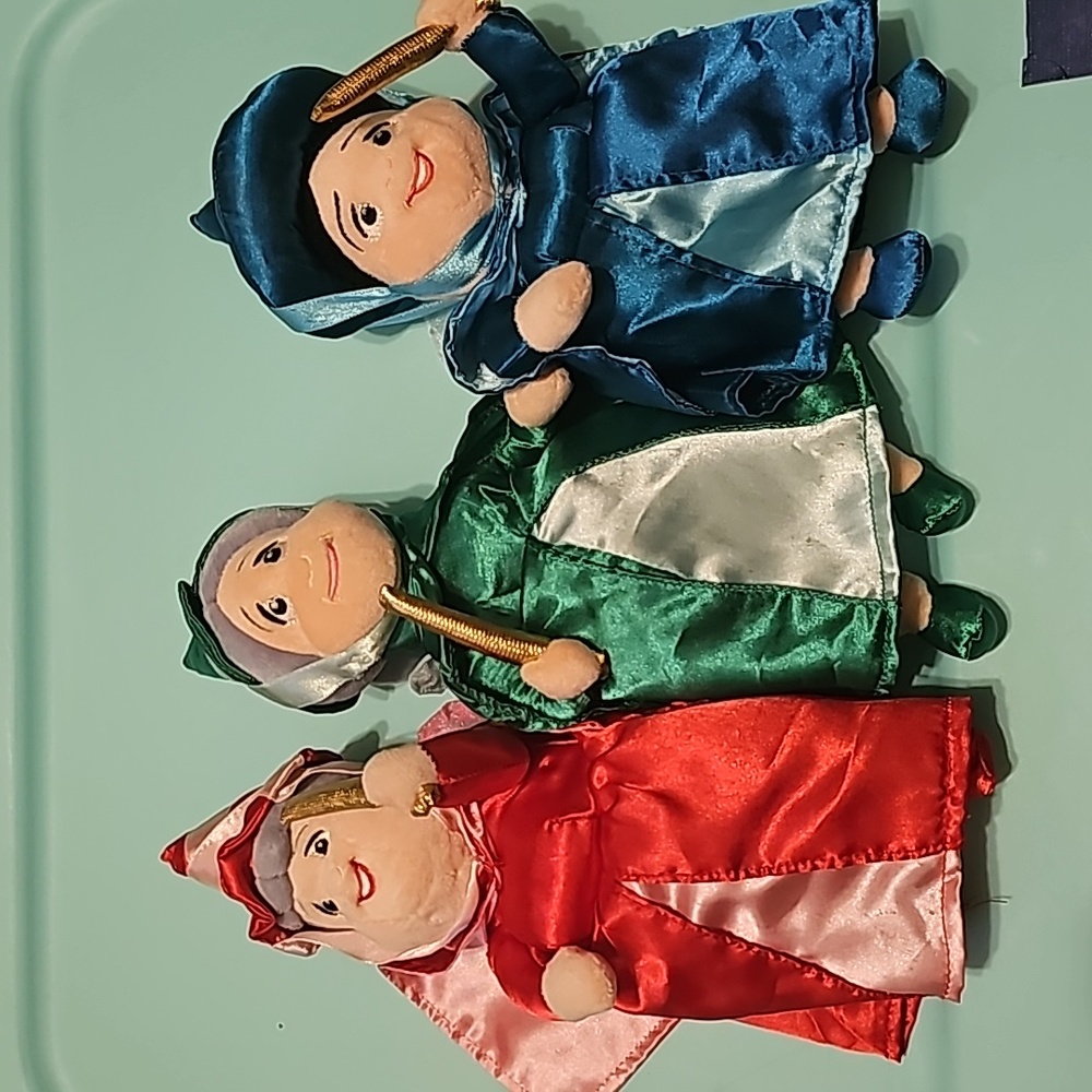 Flora, Fauna, and Merriweather Plush Dolls